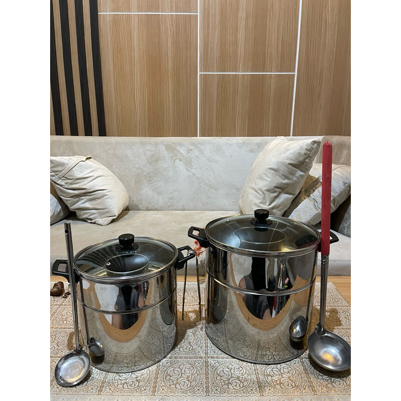 Dandang Bakso Tutup Kaca Ukuran 24Cm Bahan Stainless