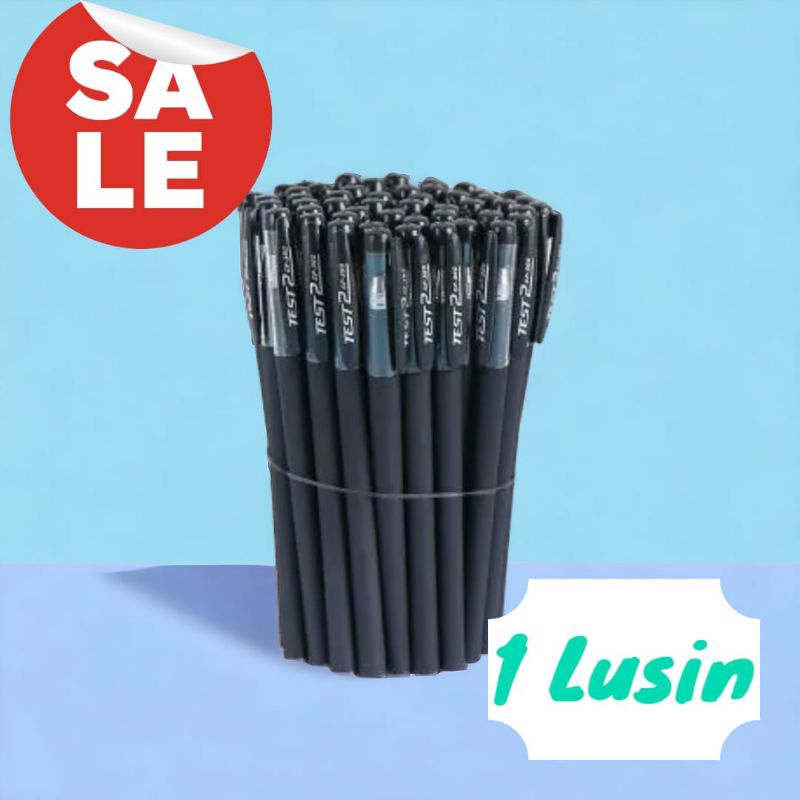 

PULPEN BOLPOINT GEL HITAM 0.5MM LUSINAN