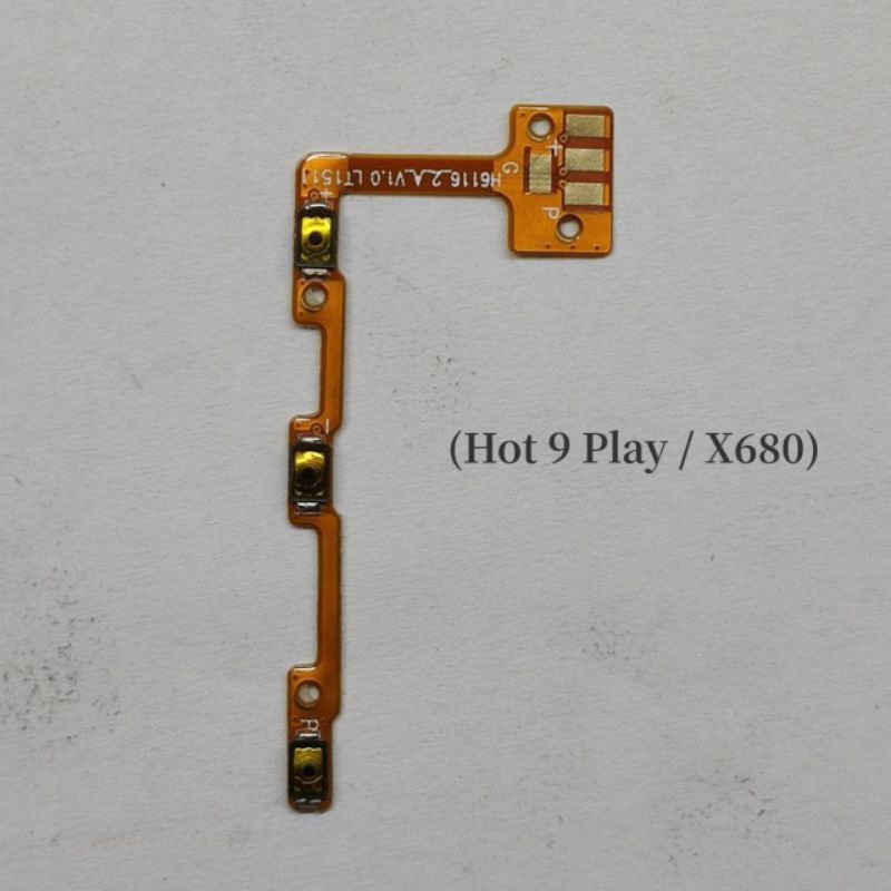 Flexible On Off + Vol Infinix Smart 6 / X6511 / X6511B / Hot 9 Play / X680 / Note 2 / X600  Copotan 