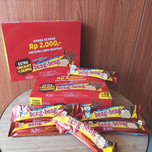 

Beng Beng Wafer Chocolate 1 Box Isi 17pcs Original Coklat Wafer Beng beng