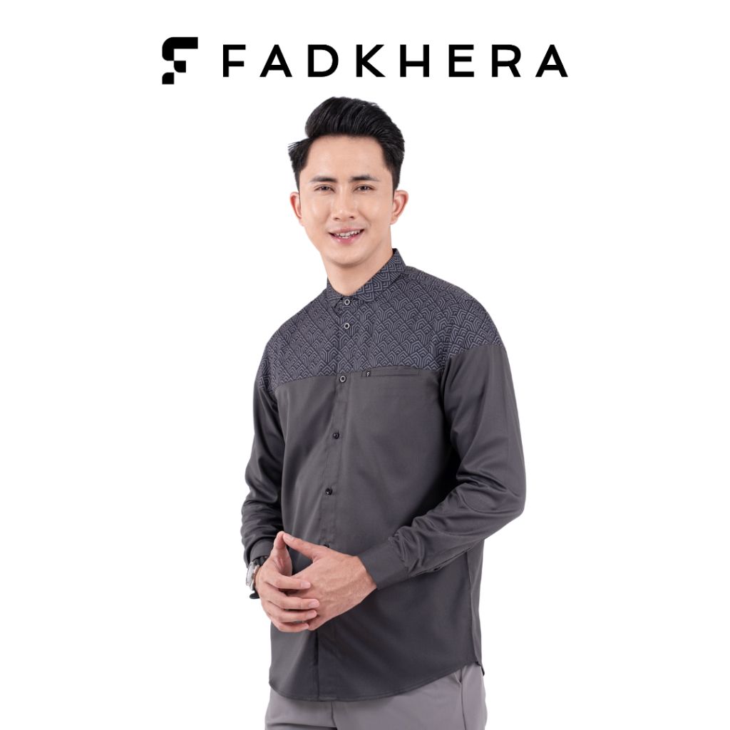 FADKHERA ADLAN | Fadkhera Official Store Baju Koko Pria Dewasa Kemeja Kemko Lengan Panjang Depok