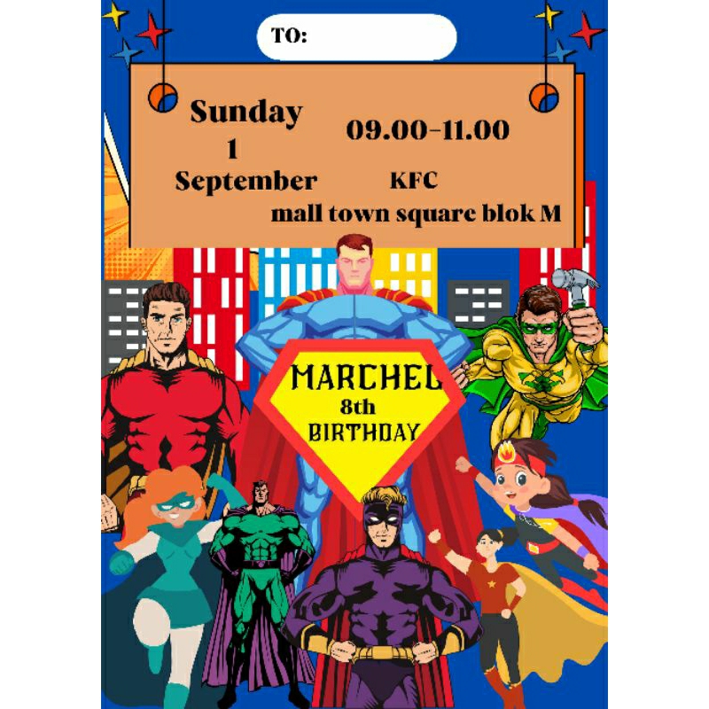 custom undangan ultah anak