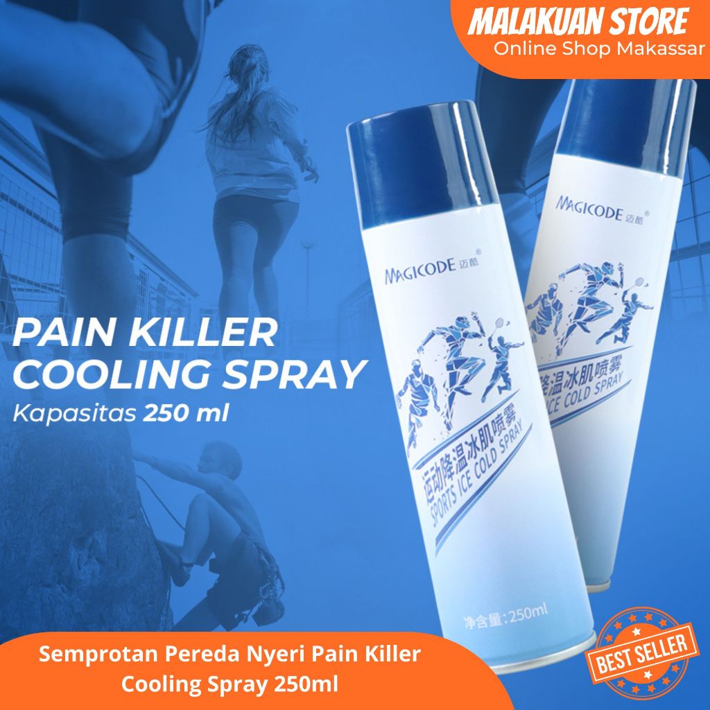 Semprotan Pereda Nyeri Pain Killer Cooling Spray / Semprot Nyeri Otot - Sendi - Terkilir -  Benturan