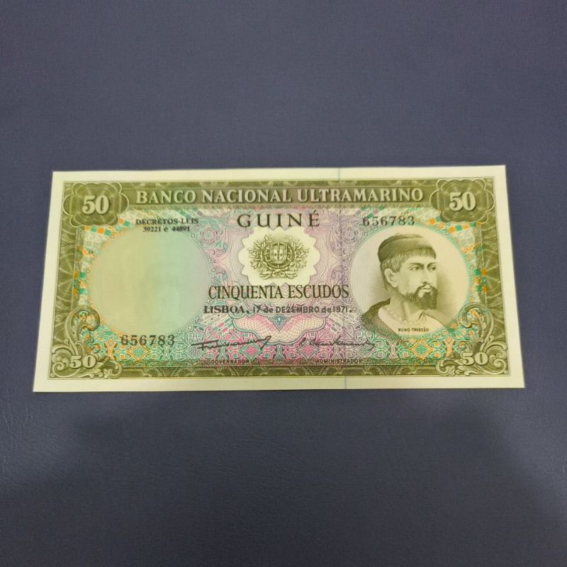 Uang Asing Guinea Ultra Marino 50 Escudos 1971