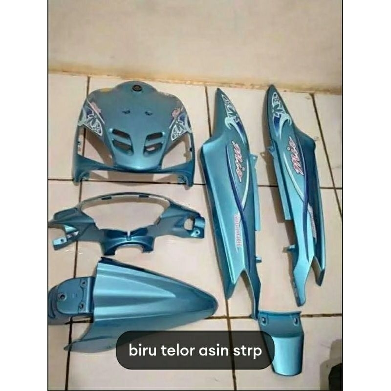 full body halus mio sporty biru telur asin plus striping