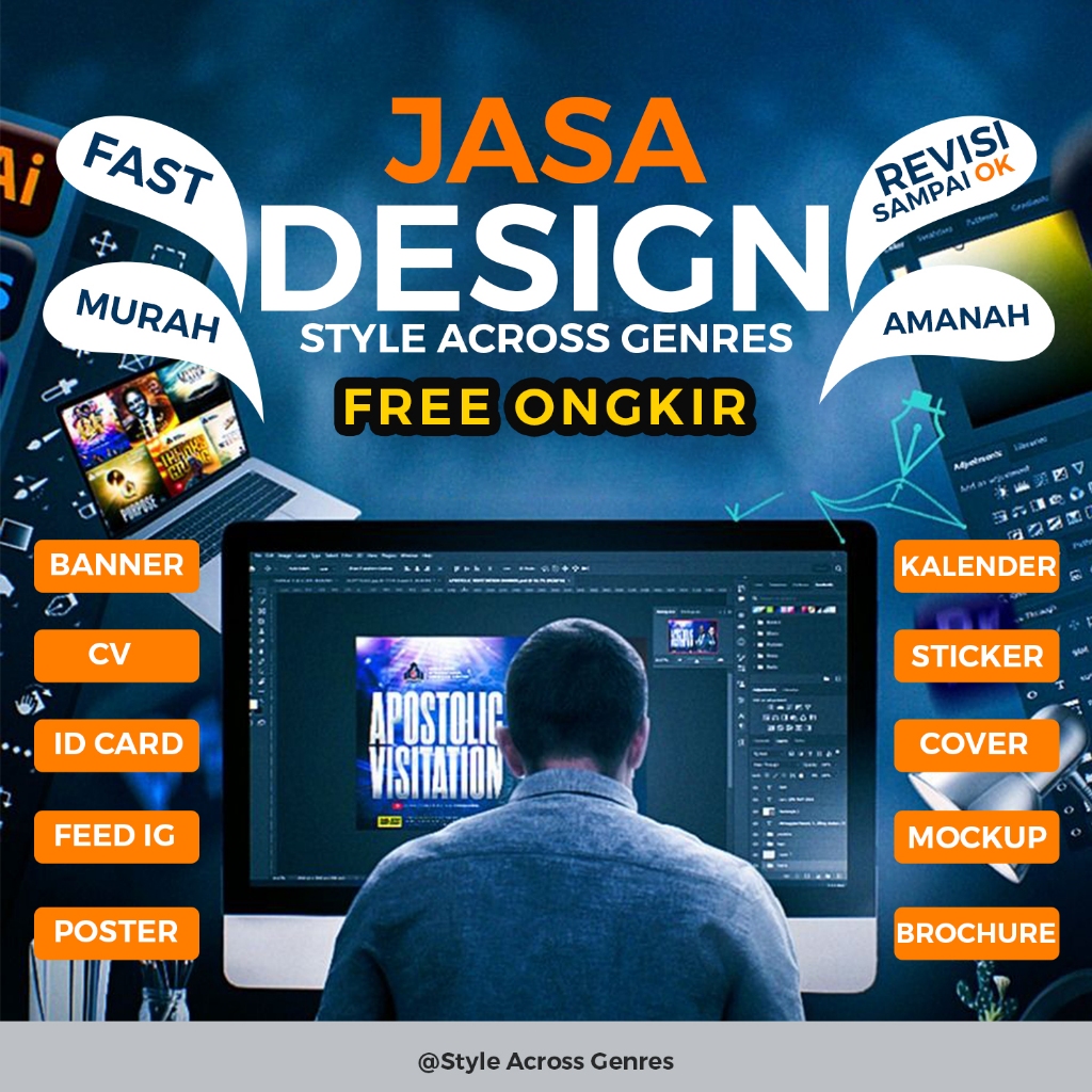 JASA DESIGN GRAFIS/ Logo, Cv, Banner, Sticker, Layout Digital, Layout offset, poster, tugas, dll