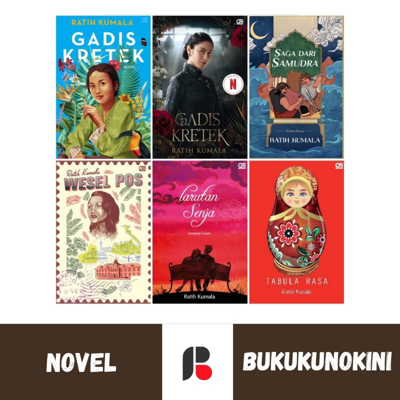(Original, Segel) Novel Gadis Kretek; Saga dari Samudra; Tabula Rasa; Lautan Senja; Wesel Pos - Rati