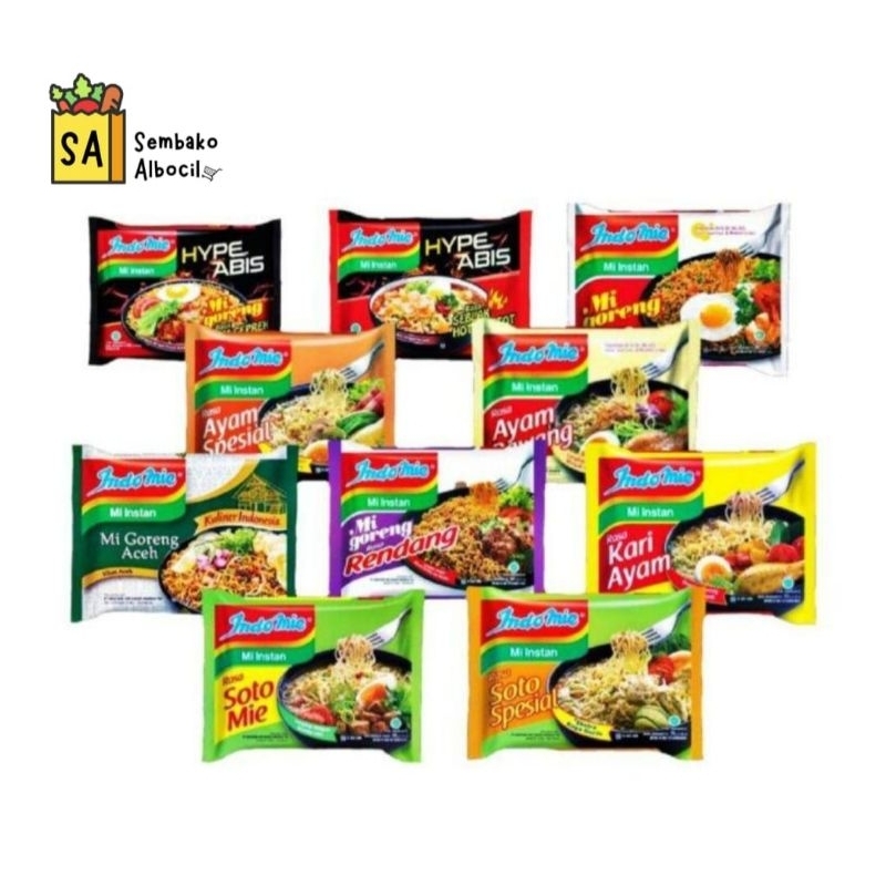 

INDOMIE ECER ANEKA VARIAN GORENG DAN KUAH MIE INSTAN