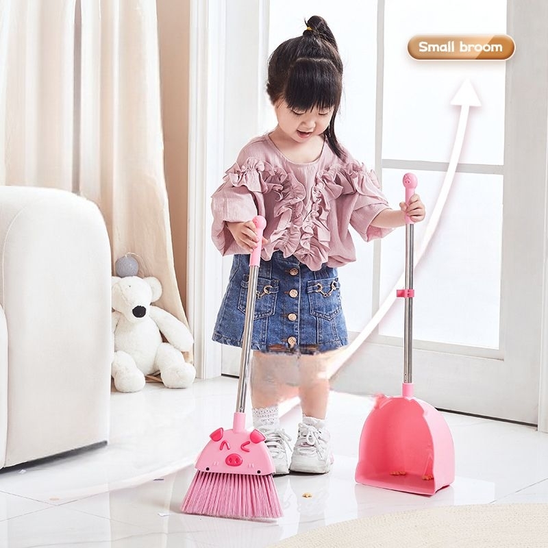 BPT - Sapu Lantai Mini Karakter Lucu / Sapu Set Pengki Sekop Sampah