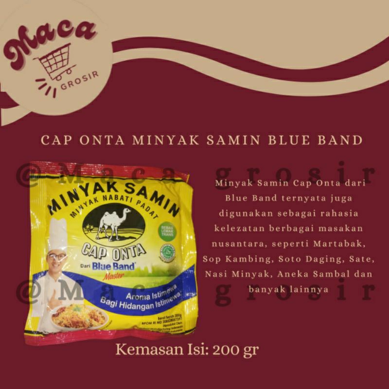 

Blue band cap onta minyak samin 200gr