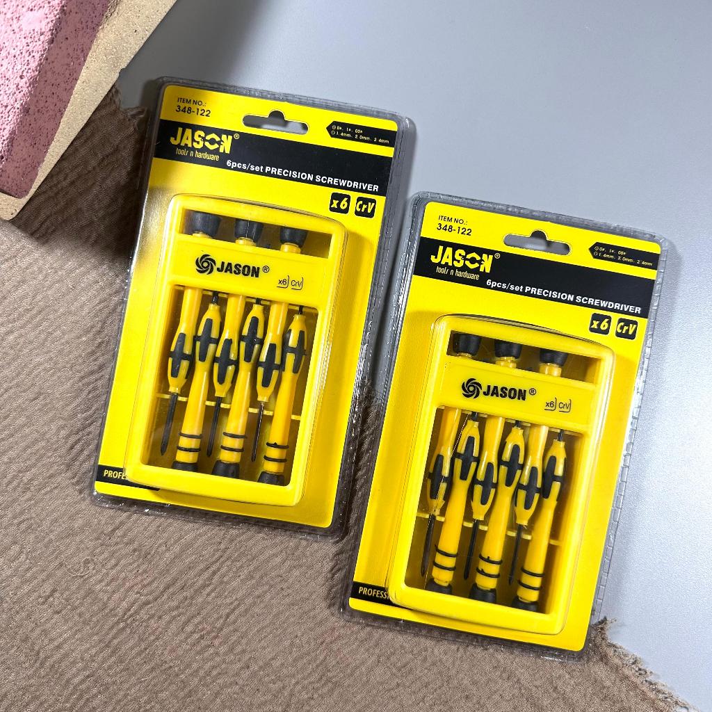 (SET) OBENG ARLOJI KUNING SET 6PCS / OBENG ARLOJI JASON