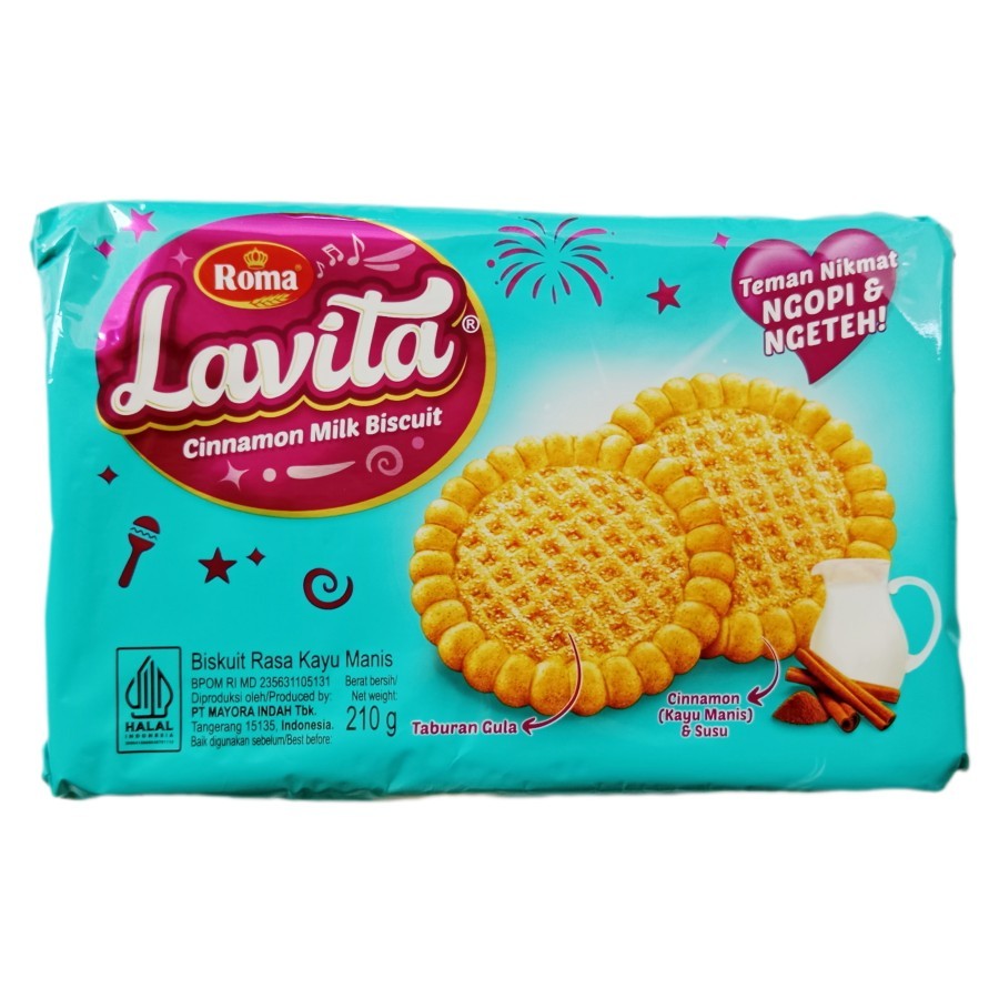 

Roma Lavita Cinnamon Milk Biscuit 210GR | Biskuit rasa kayu manis