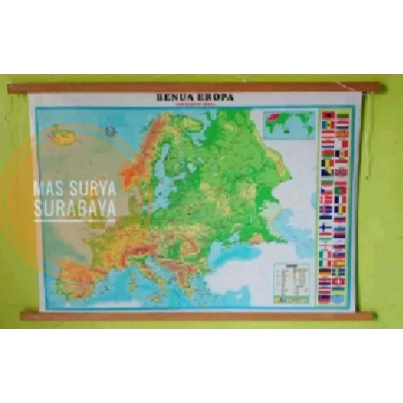 

Peta benua Eropa bahan albatros ukran 175 x 120cm