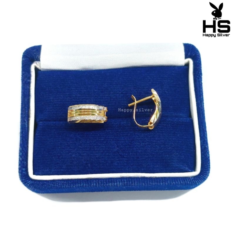 Anting Jepit Perak Asli 925 Untuk Dewasa Model Emas 24k