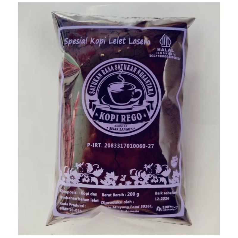 

Bubuk Kopi Lelet Cap Rego 200Gram Khas Rembang