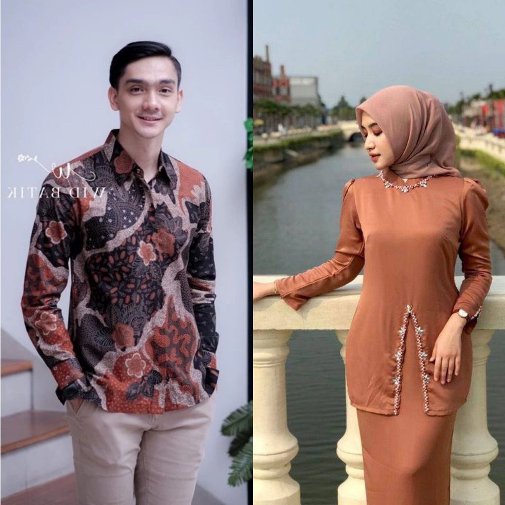 ONE SET ELLIZA COUPLE MELAYU BAJU KONDANGAN COUPLE PRIA WANITA ONE SET KURUNG MELAYU DRESS GAUN PEST