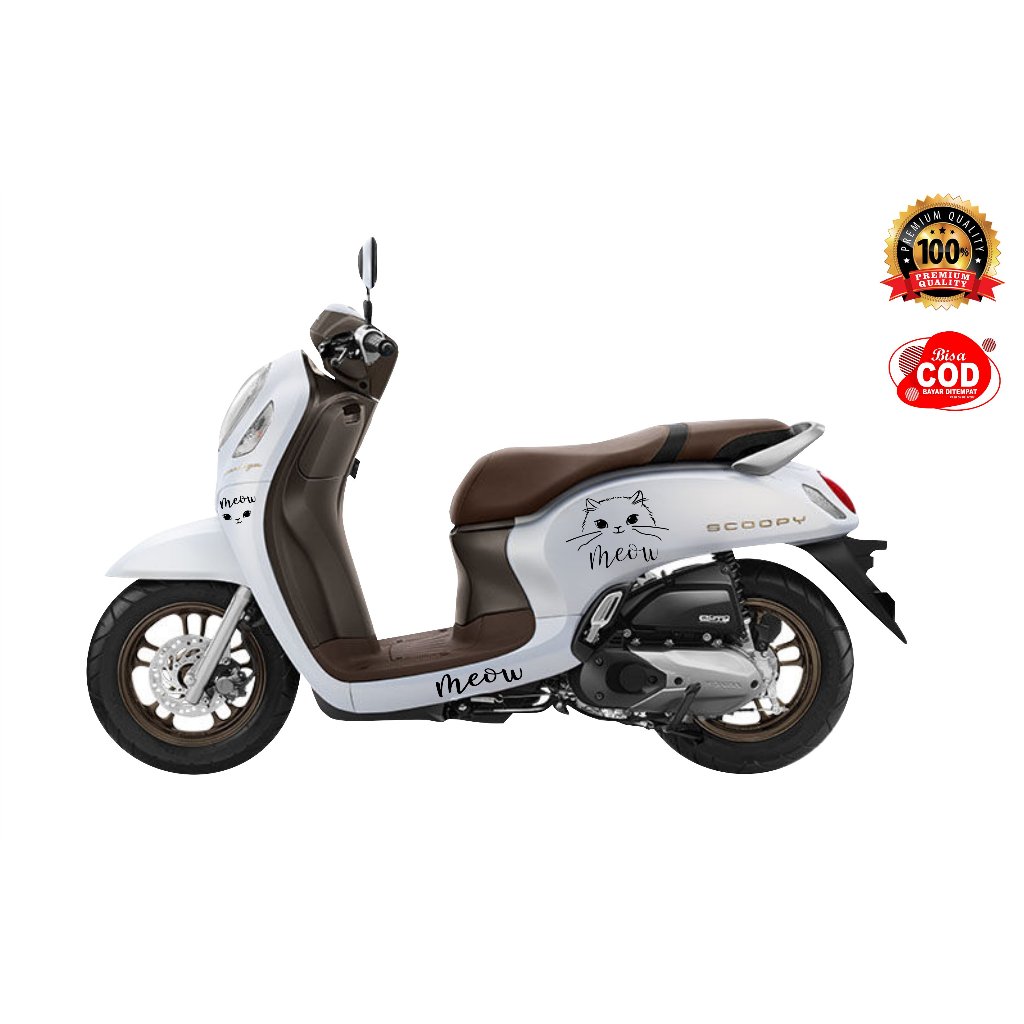 CUTTING STICKER SCOOPY MEOW KUCING CAT LUCU / CUTING STIKER SCOOPY MURAH