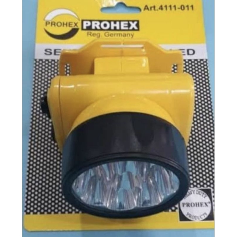 Hasston PROHEX Lampu Senter Kepala 9 Mata