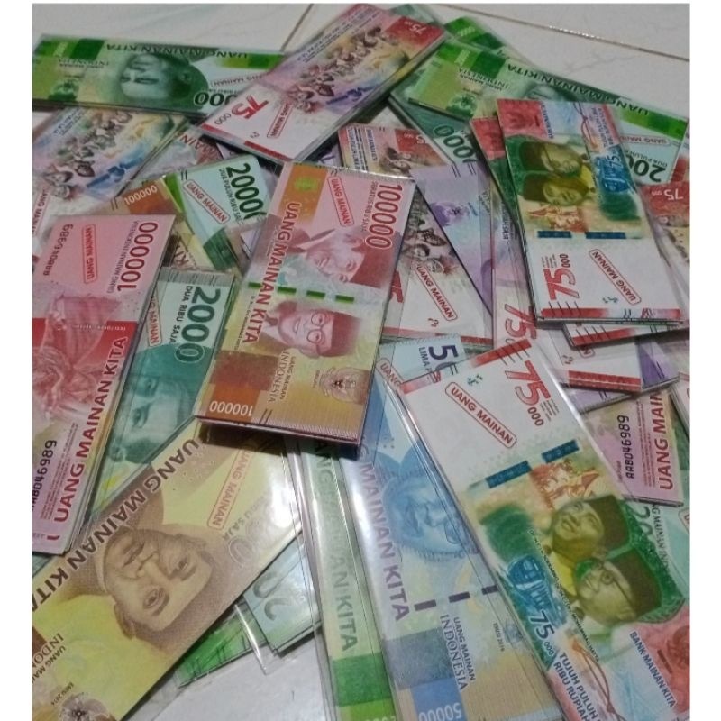 Uang mainan 30 lembar / pecahan uang mainan / uang kertas mainan / kolrksi uang mainan