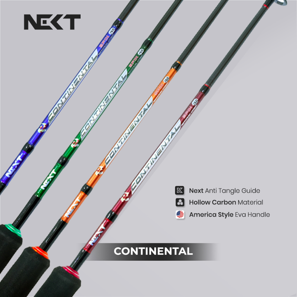 Joran Pancing Carbon NEXT Continental – Sambung 2 – Free Paralon – Bahan Hollow Carbon