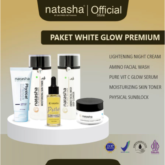 NATASHA SKINCARE PAKET  WHITENING DAN GLOWING PREMIUM
