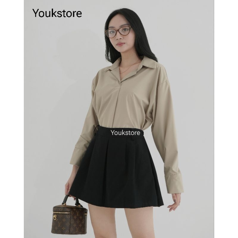 Kemeja basic/kemeja 7/8 wanita/blouse wanita kantoran