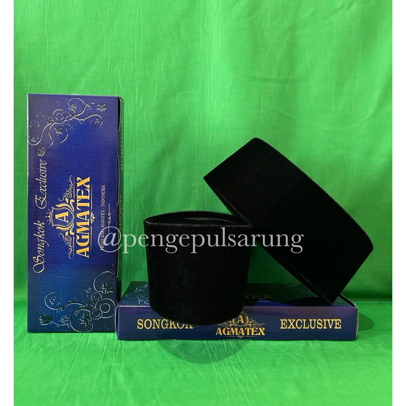 Songkok Hitam Agmatex Hamama AC Peci Dewasa