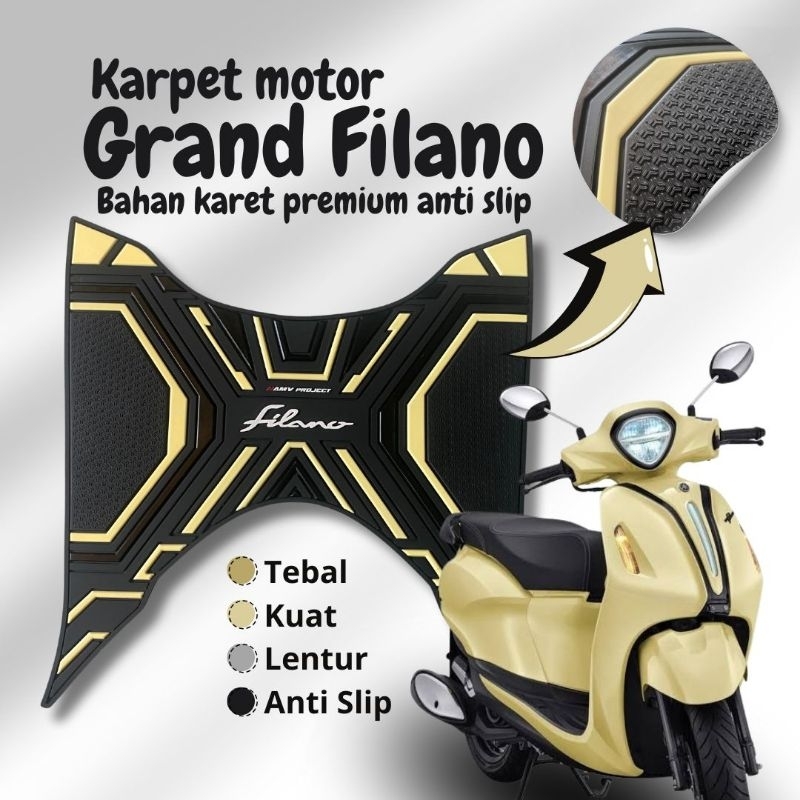 Karpet Motor Grand Filano / Karpet Pijakan Kaki Motor Filano
