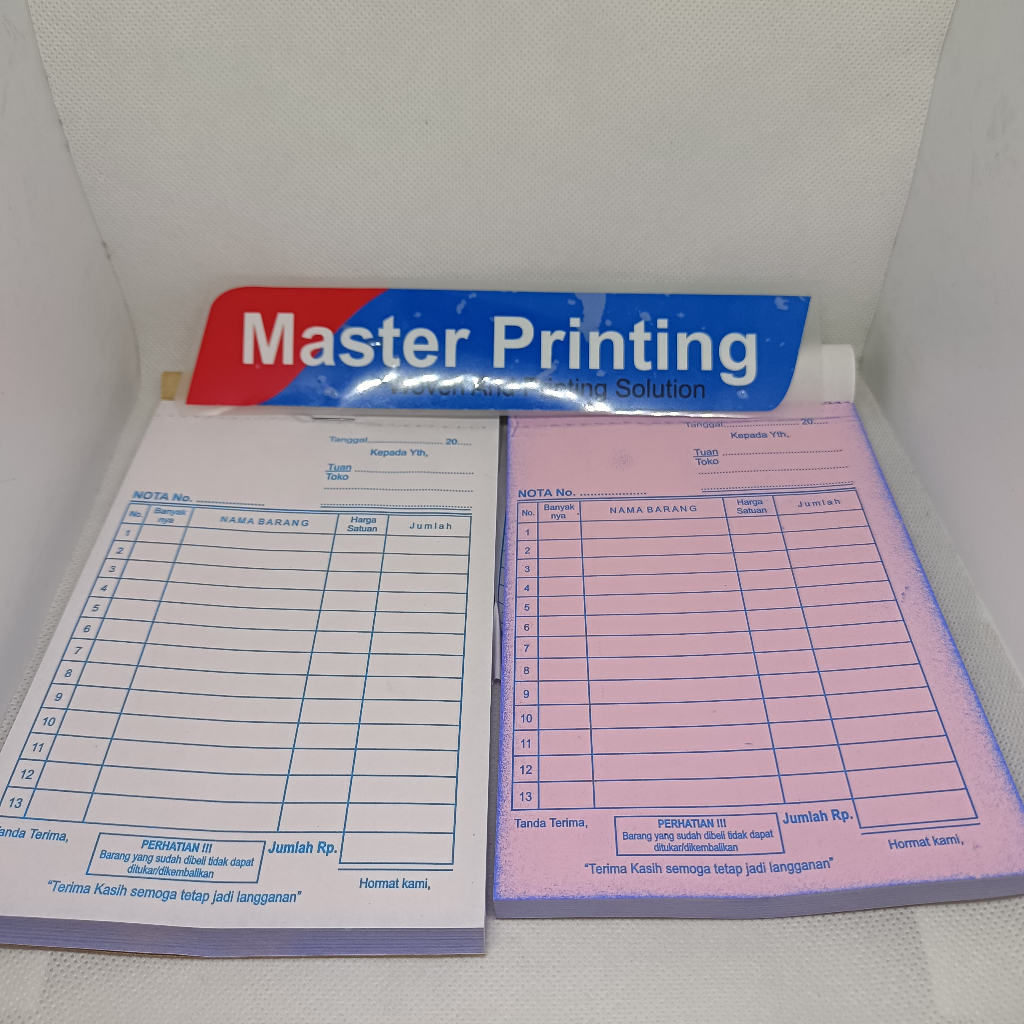

Nota Kontan murah Kwitansi model potrait ukuran 1/4 folio 2ply