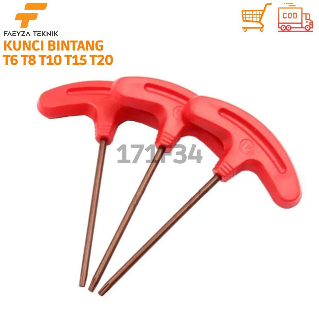 Kunci Bintang T6 T8 T10 T15 T20 Untuk Baut M2M 2.2 M2.5 M3 M3.5 M4 M4.5 M5