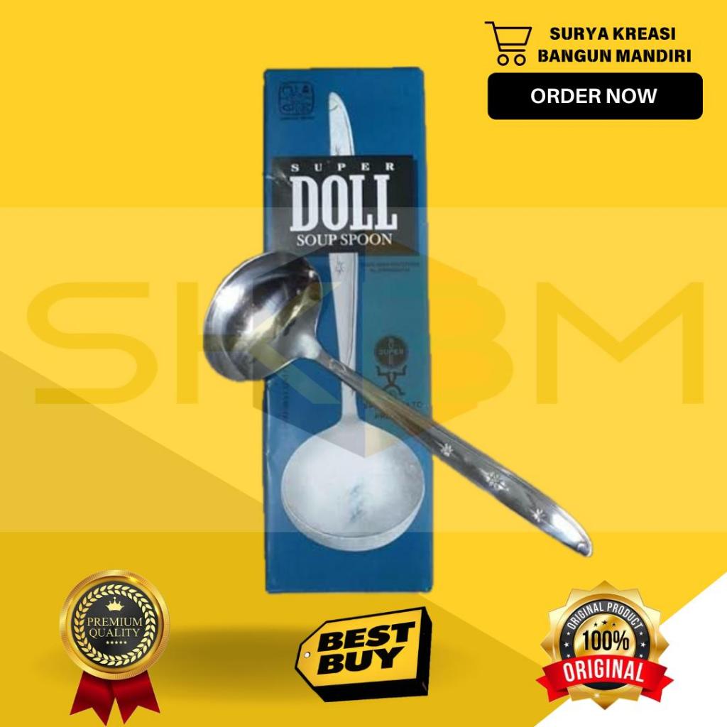 SENDOK SAYUR DOLL CENTONG SAYUR STAINLESS TEBAL IRUS SUPER DOLL