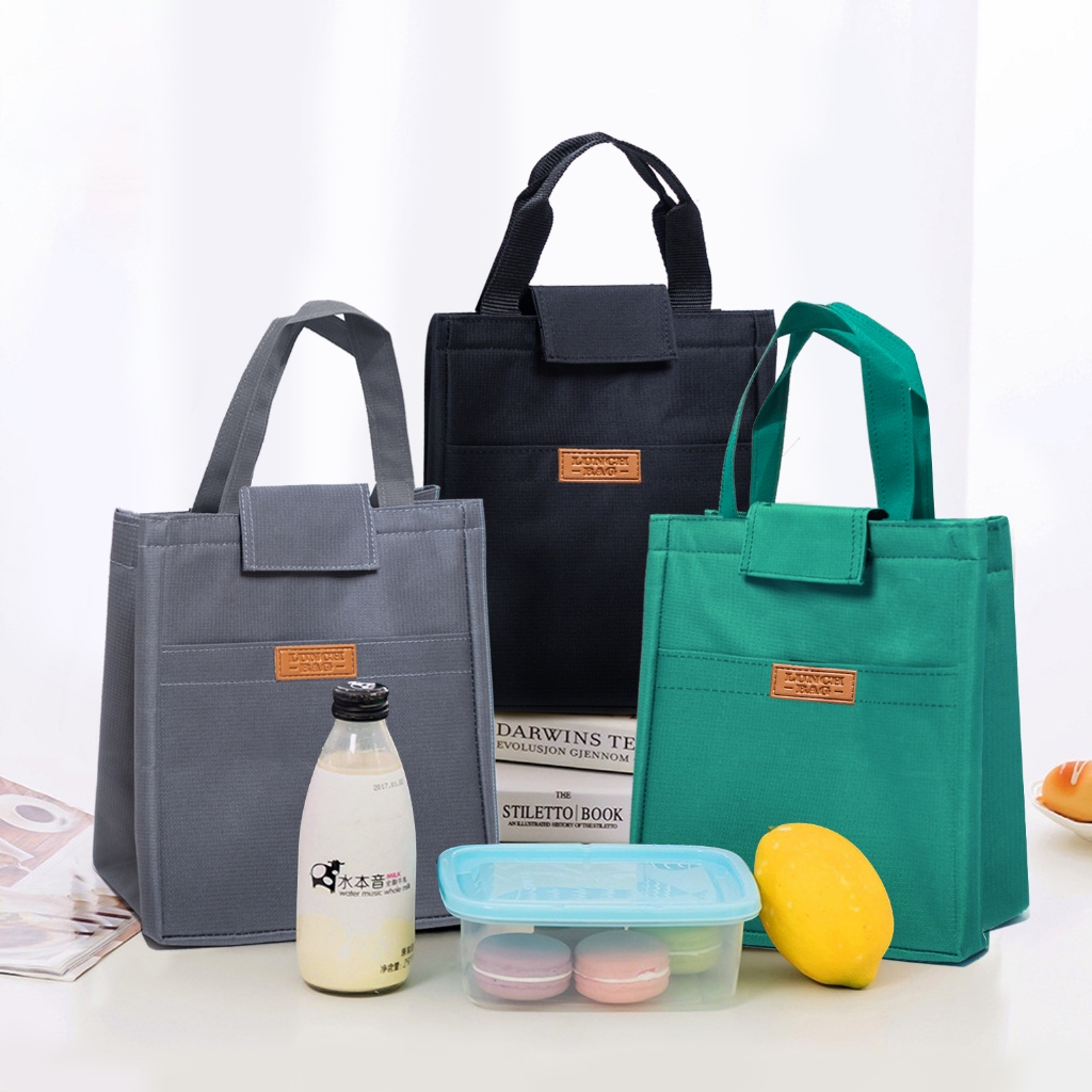 Tas Pendingin Botol Susu Bayi Cooler Bag Aluminium Foil Jinjing Lunch Bag Traveling uk 19x16x25 cm