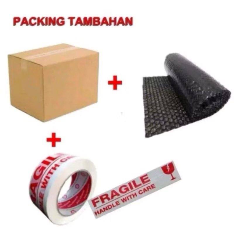 

PACKING TAMBAHAN AGAR AMAN KARDUS BUBBLE + FRAGILE