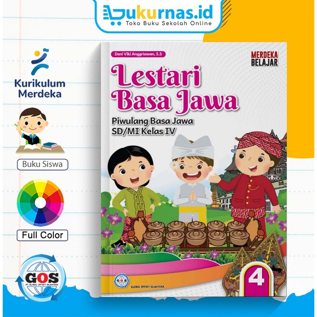 Buku Lestari Basa Jawa – Buku Pembelajaran Bahasa Jawa SD/MI Kelas 4 Kurikulum Merdeka - GOS