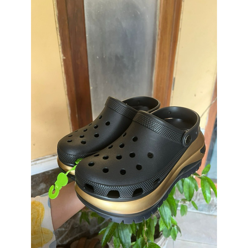 Crocs Mega Crush Metalic Original 100% Sepatu Sandal