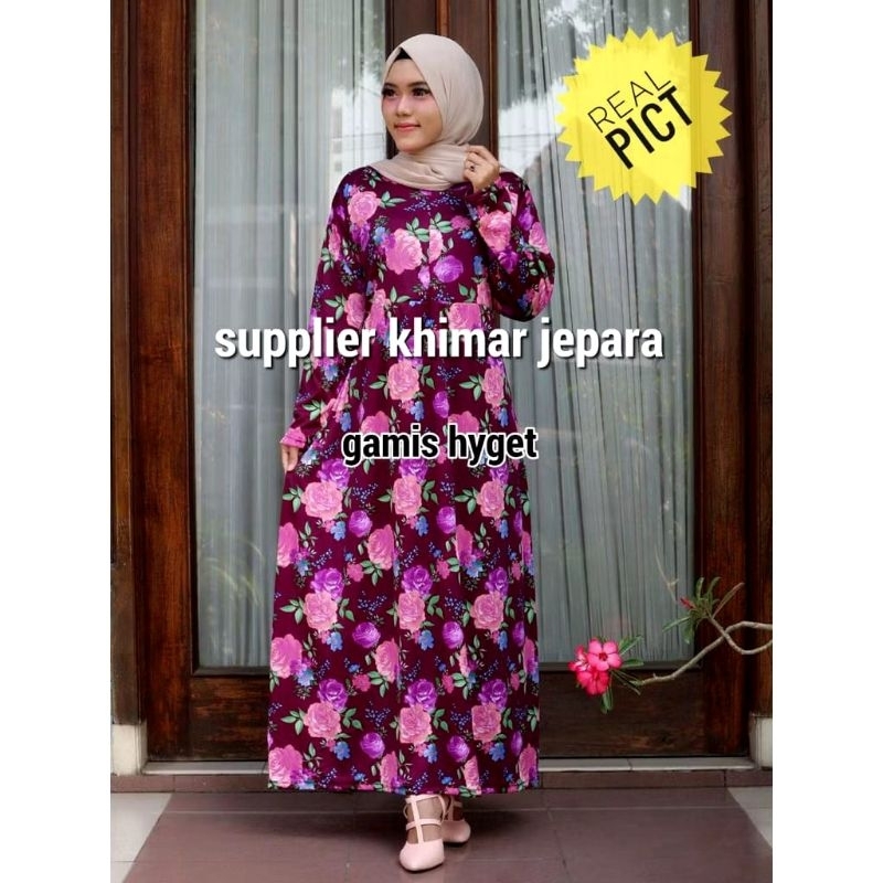 Gamis.hyget.motif.bunga