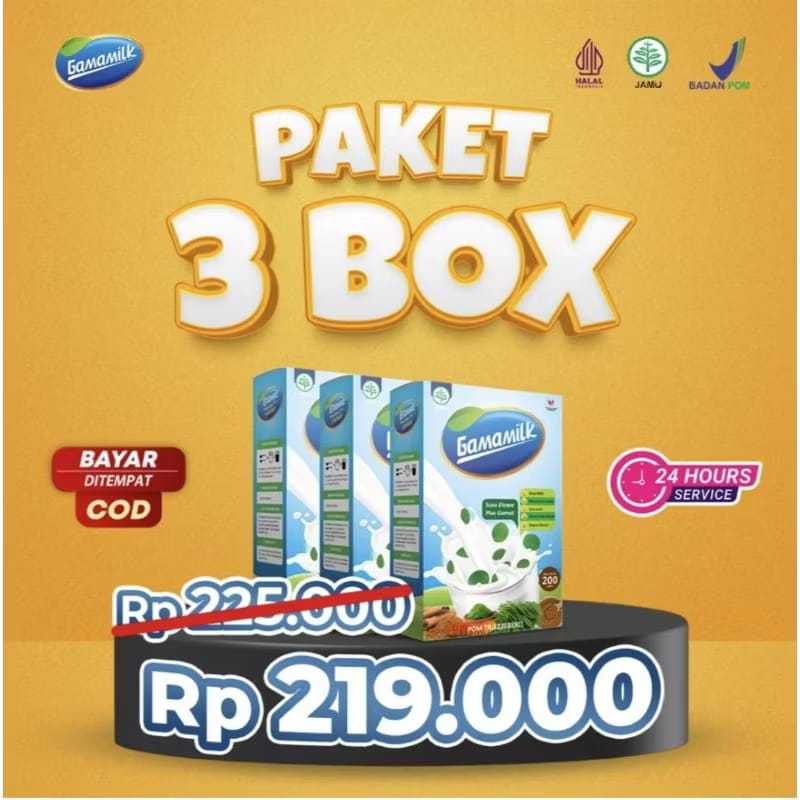 

READAY 3 BOX SUSU KAMBING GAMAMILK - Susu EtawA untuk kesehatan