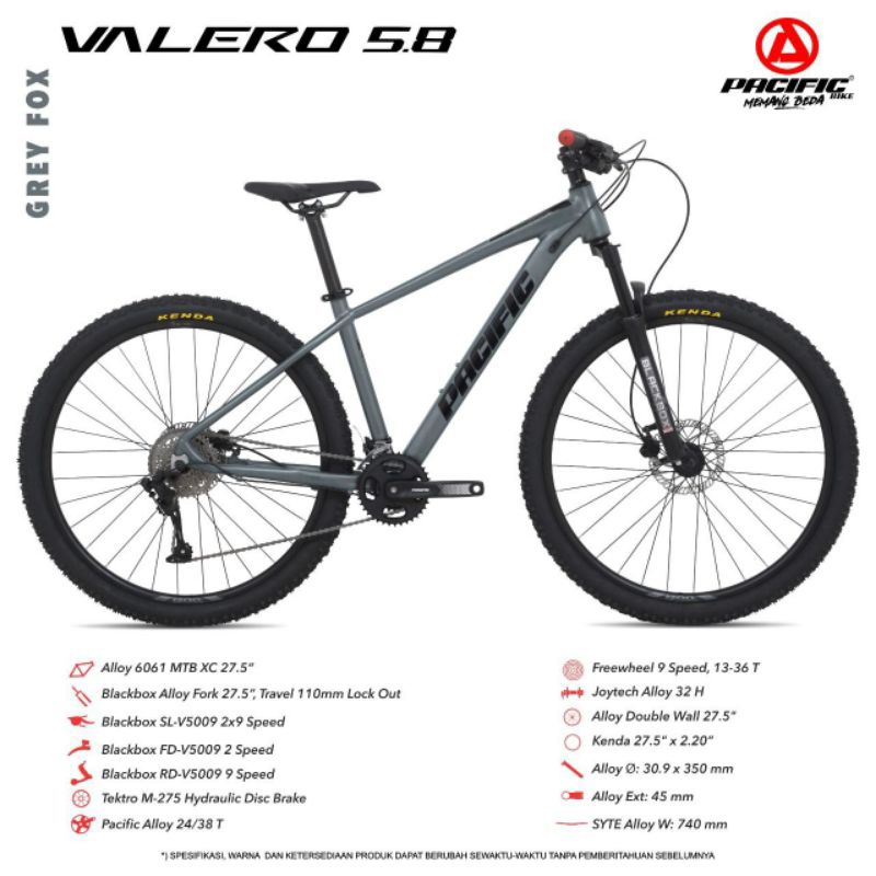 RK PROMO SEPEDA GUNUNG MTB 27.5 INCH PACIFIC VIGILON 4.1 / PACIFIC VALERO 5.8 ALLOY REM HYDRAULIC