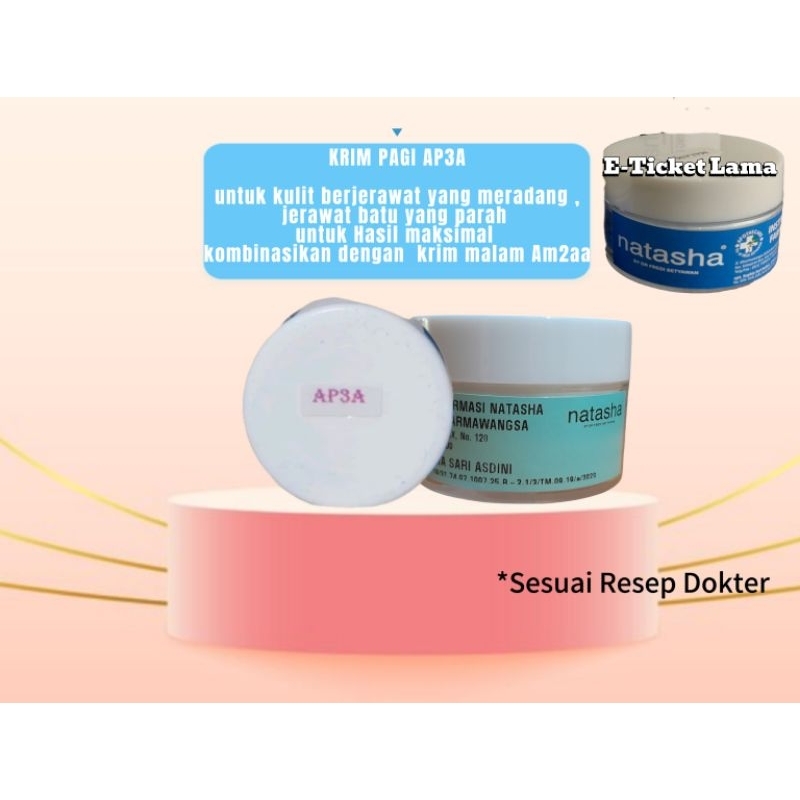 NATASHA KRIM PAGI AP3A UNTUK KULIT BERJERAWAT ,JERAWAT BATU ATAU BESAR ,MERADANG DAN PARAH