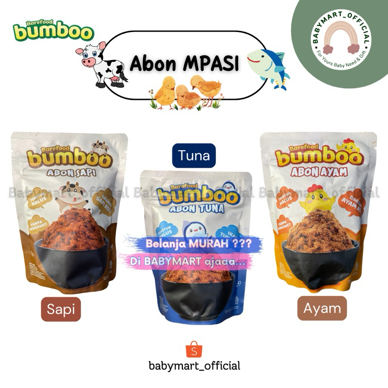 

BUMBOO Abon Asli - Tekstur Lembut MPASI Si Kecil - Sumber Protein - Tanpa MSG - Tanpa Pengawet