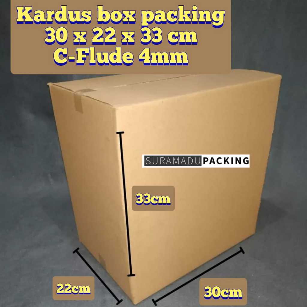 

Kardus box karton packing 30x22x33 cm Packing Polos dan Tebal 4mm C FLUDE