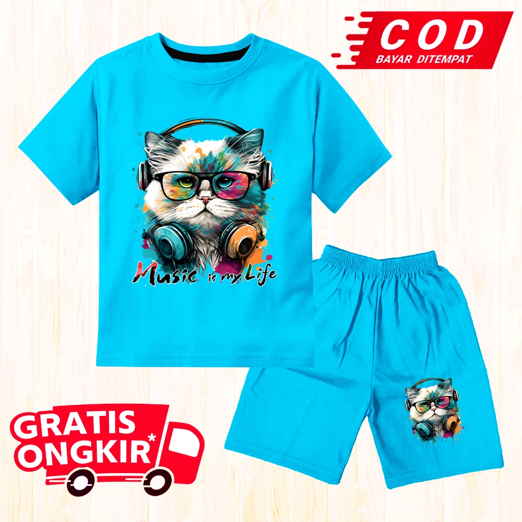 Varolin Kids - Baju Setelan Stelan set kaos santai unisex anak cowok cewek laki laki perempuan murah