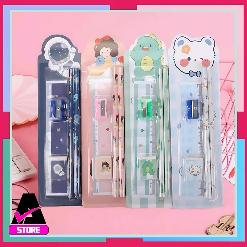 

PENSIL TULIS SET 5 IN 1 KARAKTER LUCU