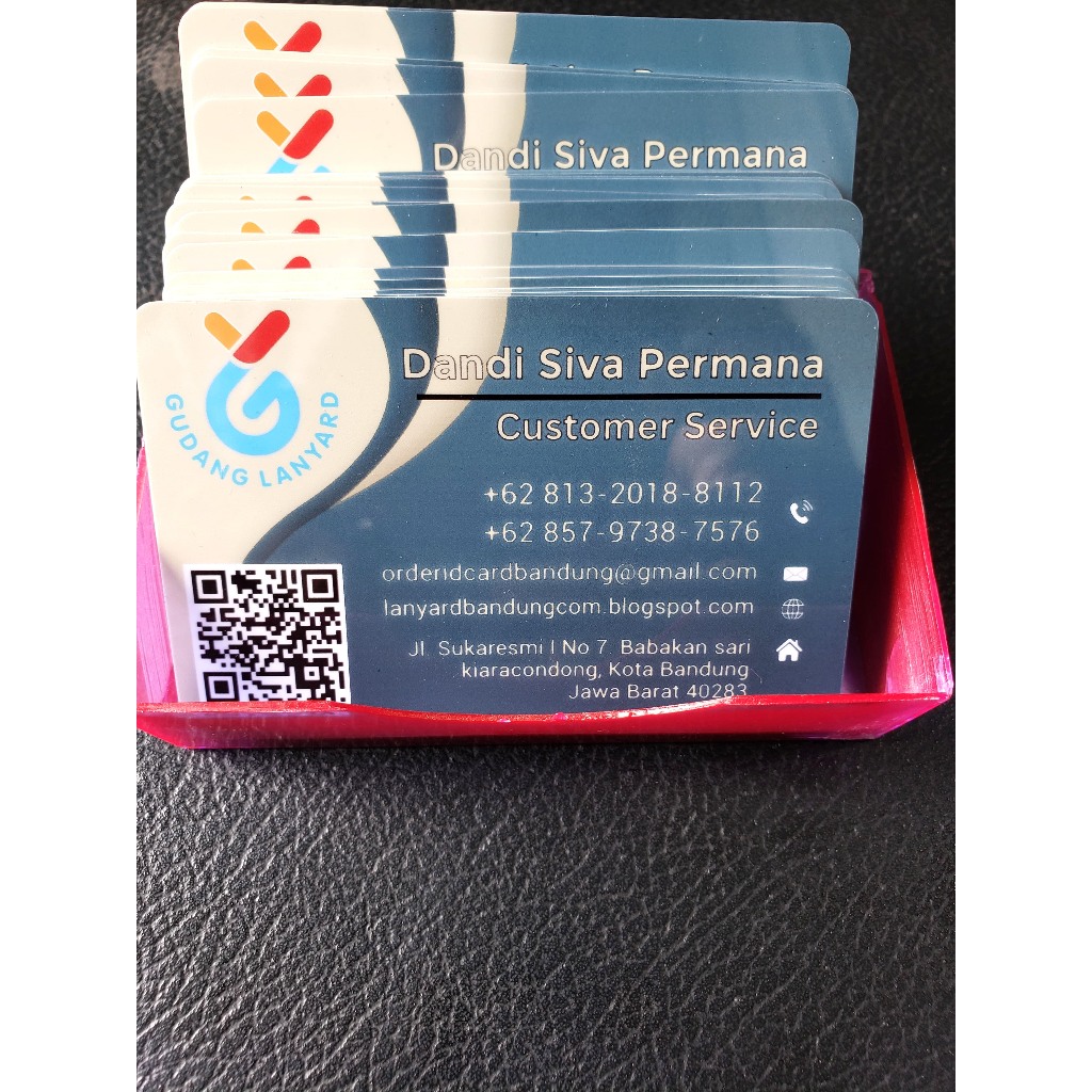 

Cetak kartu nama PVC custom 1sisi/2sisi kartu nama plastik 1 box 2 nama isi 100pcs