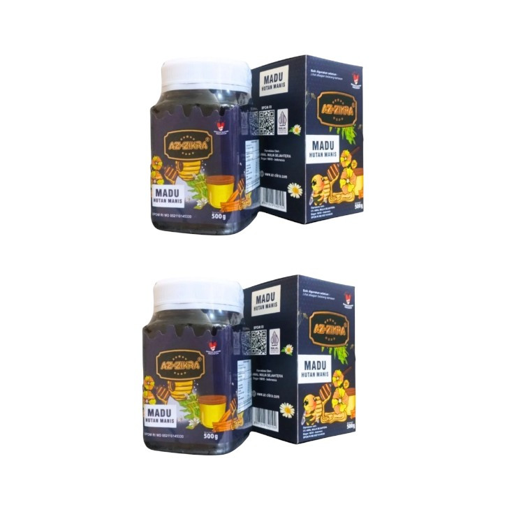 

2 botol Madu herbal azzikra manis propolis 500gram