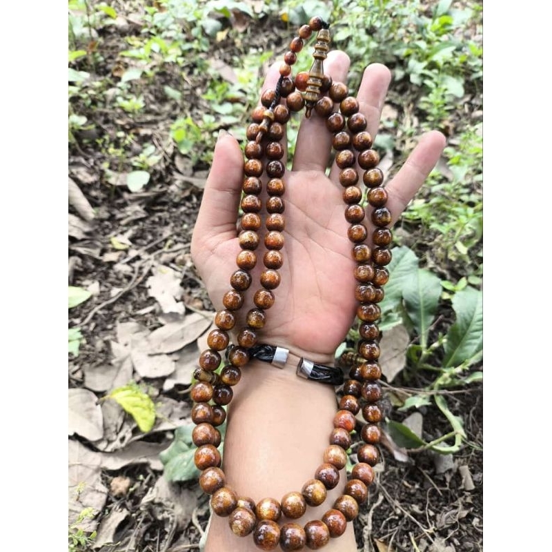 TASBIH AKAR BAHAR TALI ARUS 12MM SUPER PREMIUM/GELANG TASBIH TALI ARUS EMAS 12MM/TASBIH YUSER 12MM B