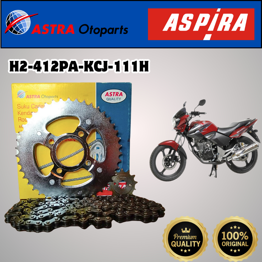 GEAR SET HONDA TIGER REVO TIGER 2000 ASPIRA KCJ ORIGINAL ( H2-412PA-KCJ-111H )