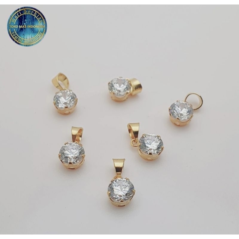 Liontin Mata Satu Emas Asli Kadar 8K