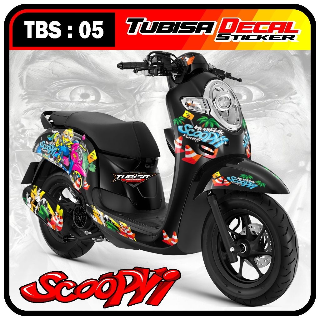 Dekal scoopy full body-full blok Decal Scopy FI new 2017-2018-2019-2020 keren