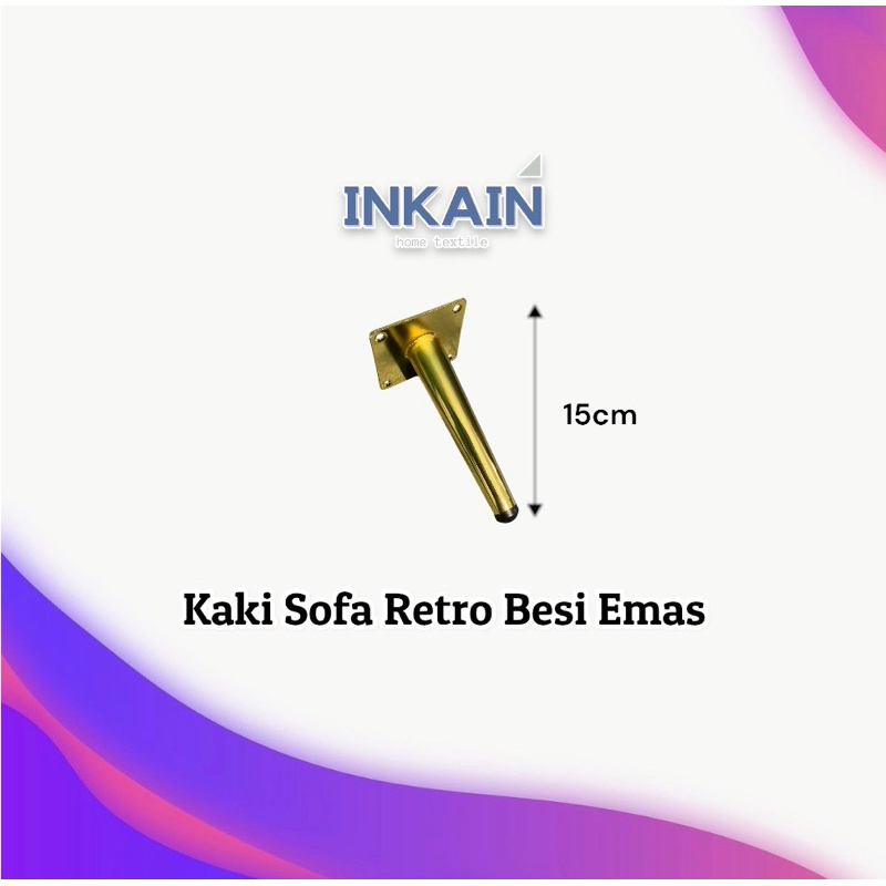 Kaki Sofa Retro Besi Emas / Kaki Kursi Gold Model Scania